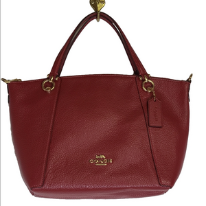Coach Kacey Red Leather Satchel